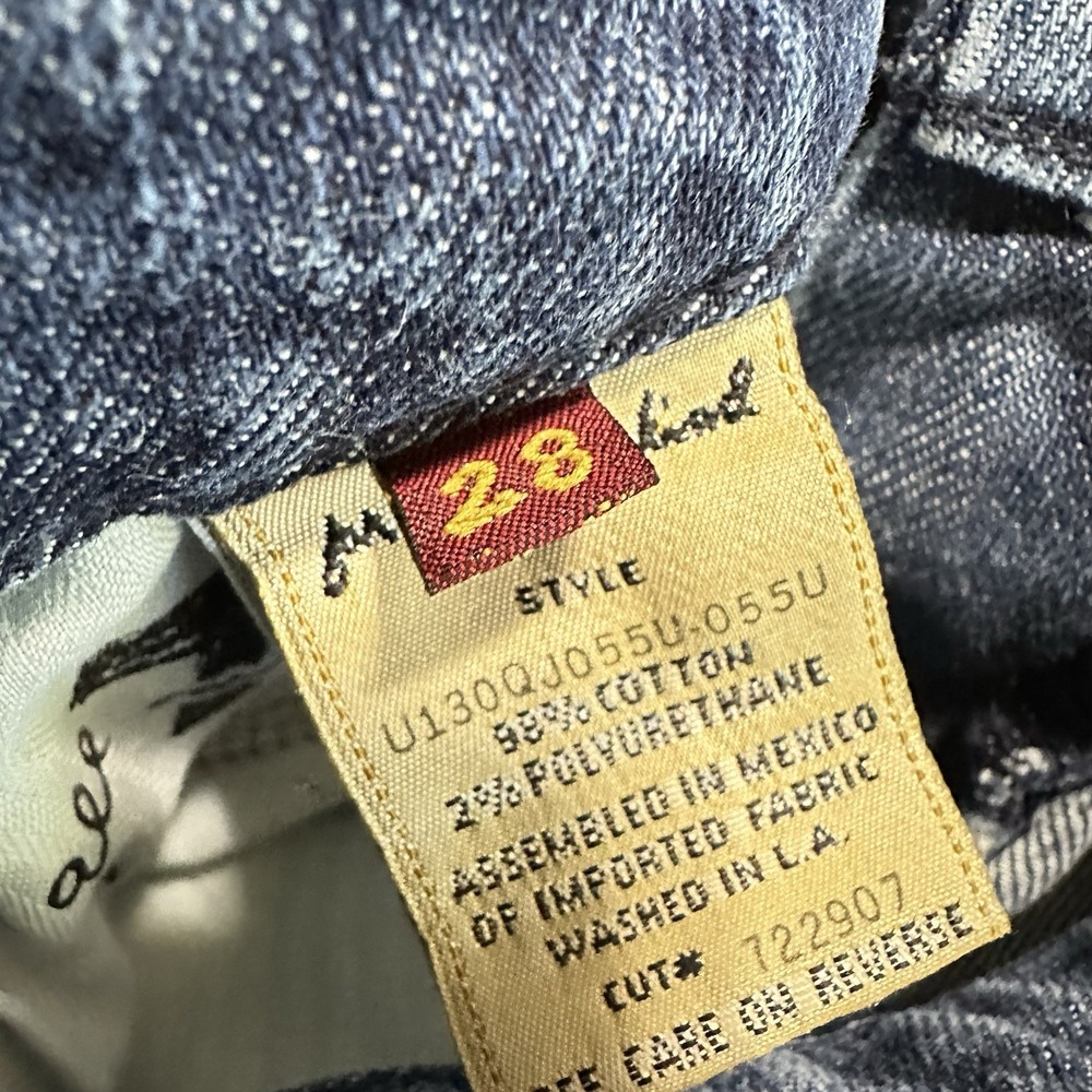 7 For All Mankind Womens Flared Jeans Size 28 Embroidered Pocket Western Rodeo‎ - Picture 7 of 7
